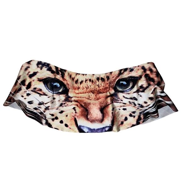 Wildfox Bikini bandeau bikini, tiger eyes graphic animal print, Small - Picture 2 of 5